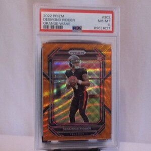 2022 PRIZM DESMOND RIDDER ORANGE WAVE #302 NM-MT PSA 8